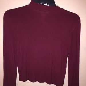 Burgundy crop top